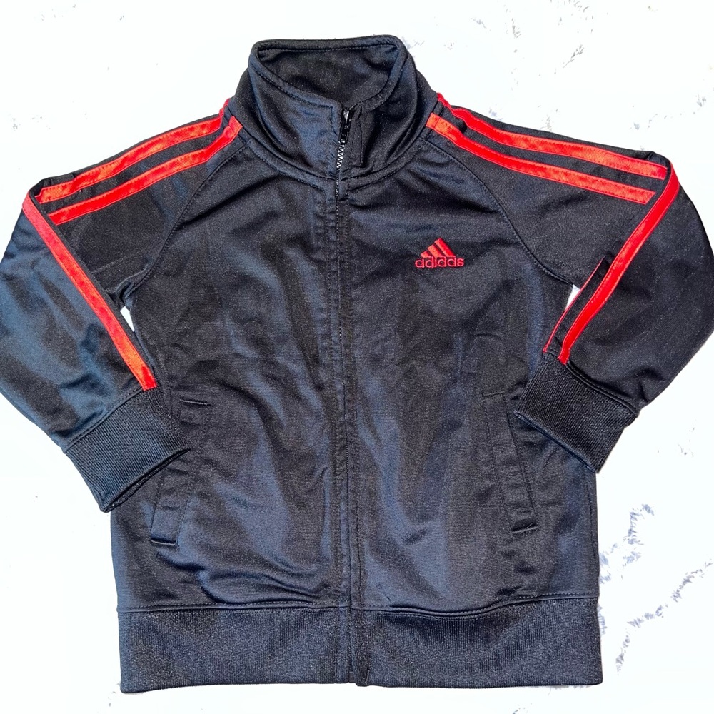 Adidas Jacket, Boys, Black, 2T